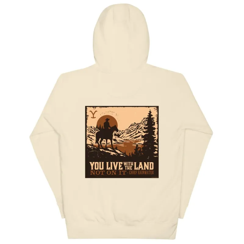 Yellowstone You Live With The Land Unisex Premium Hoodie sold by MTV