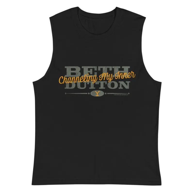 Yellowstone Channeling My Inner Beth Dutton Unisex Tank Top sold by MTV