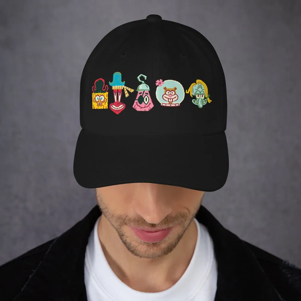 The SpongeBob Movie: Search For Squarepants Movie Embroidered Characters Classic Dad Hat sold by MTV product image thumbnail 2