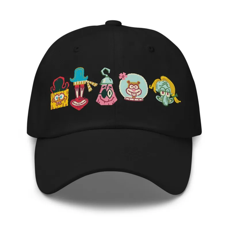 The SpongeBob Movie: Search For Squarepants Movie Embroidered Characters Classic Dad Hat sold by MTV