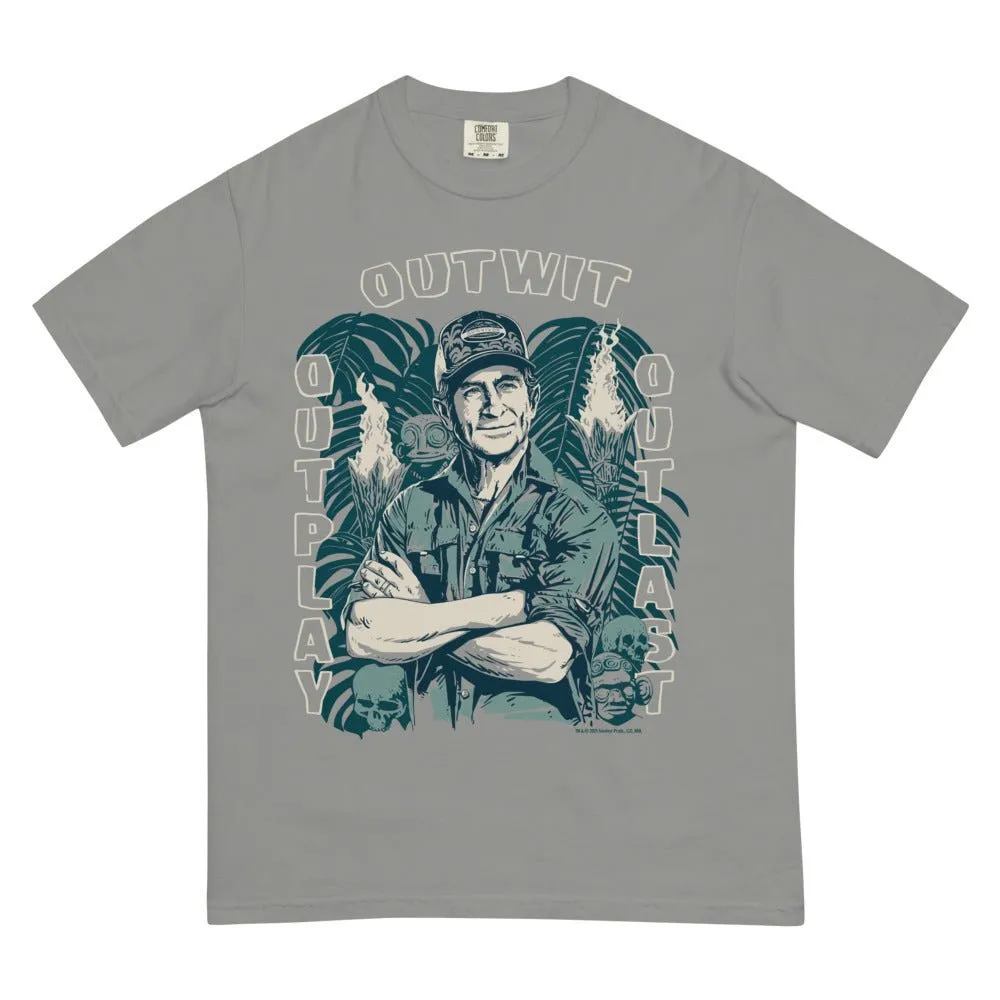 Survivor Comfort Colors T-Shirt Jeff Tribal Outwit. Outplay. Outlast. sold by MTV