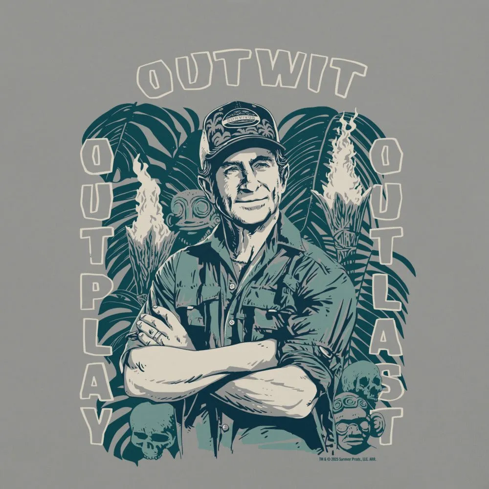 Survivor Comfort Colors T-Shirt Jeff Tribal Outwit. Outplay. Outlast. sold by MTV product image thumbnail 2