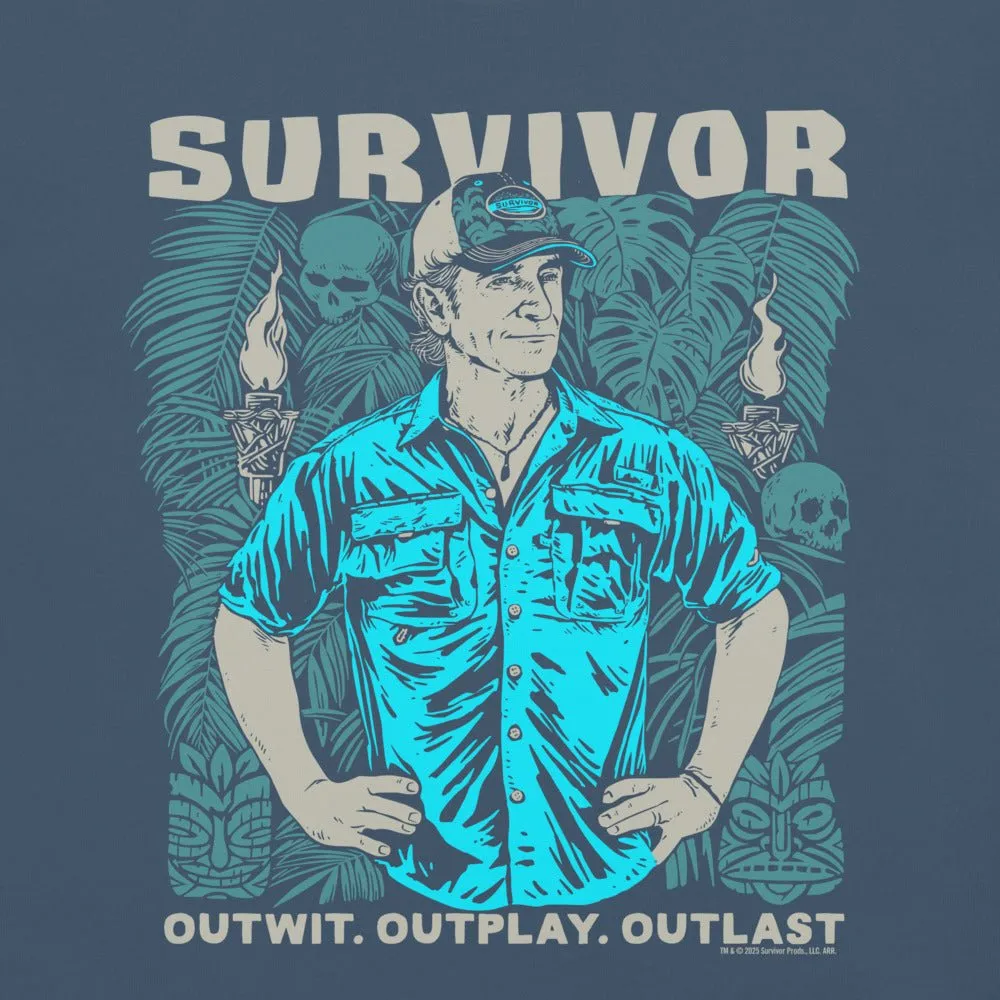 Survivor Comfort Colors T-Shirt Jeff Outwit. Outplay. Outlast. sold by MTV product image thumbnail 2