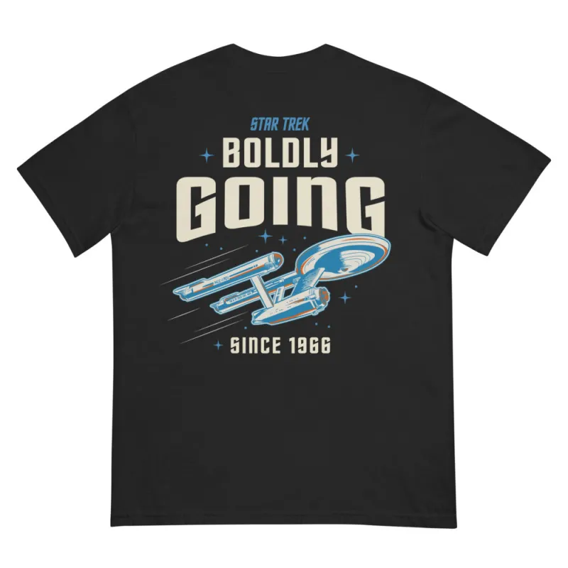 Star Trek T-Shirt with Personalized Name Boldly Going Since 1966 made by MTV