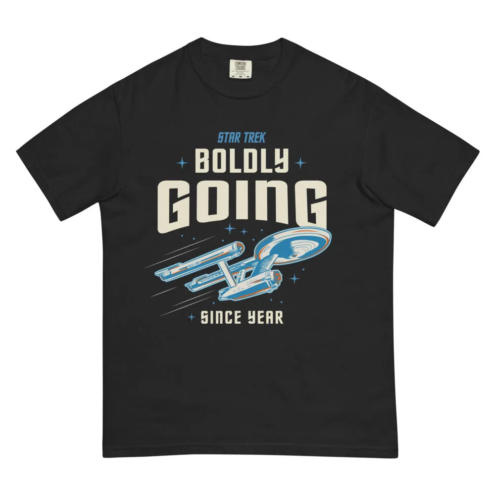 Star Trek T-Shirt Boldly Going Since Personalized Year sold by MTV