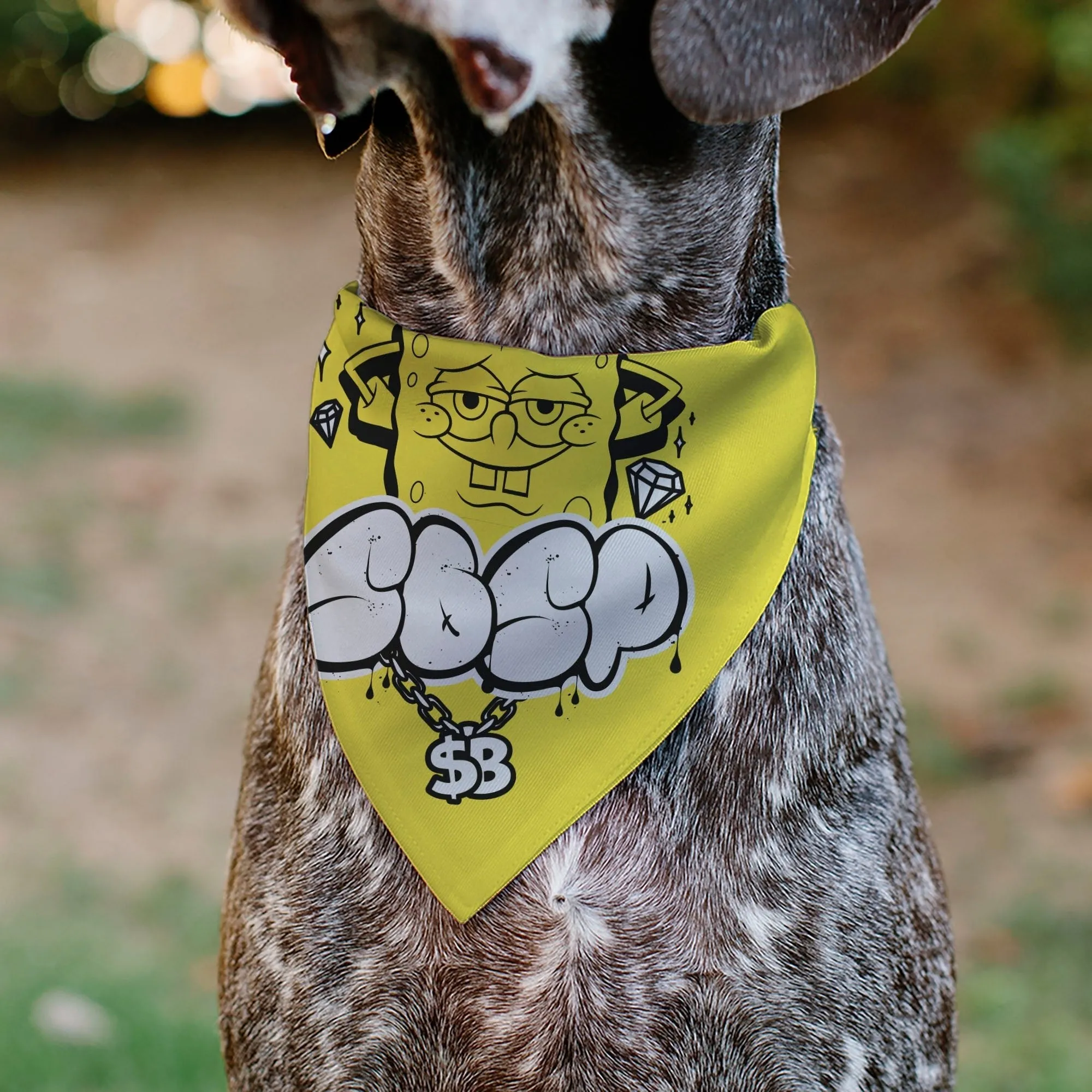 SpongeBob SquarePants Pet Bandana Chain Pose Slips Over Collar Yellow sold by MTV product image thumbnail 4