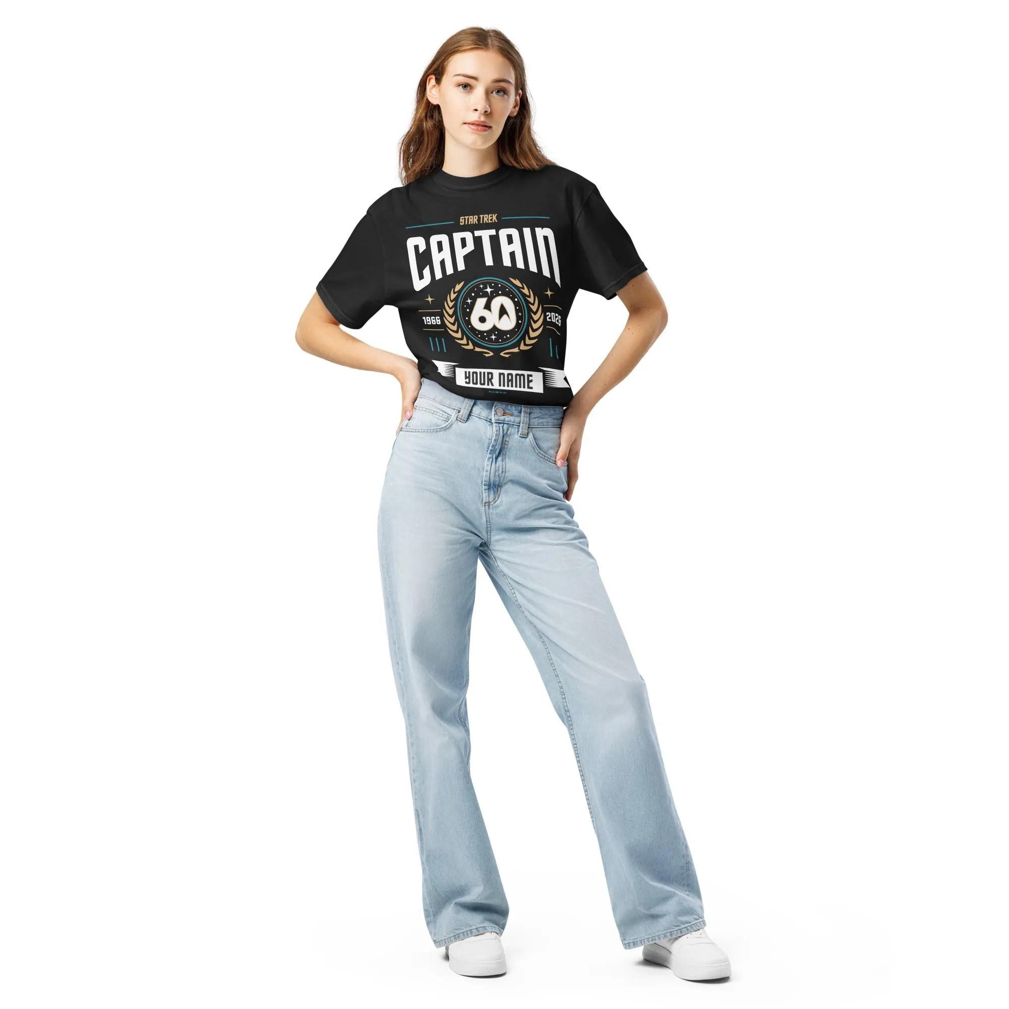 Star Trek Captain Personalized Name T-Shirt 60th Anniversary sold by MTV product image thumbnail 2