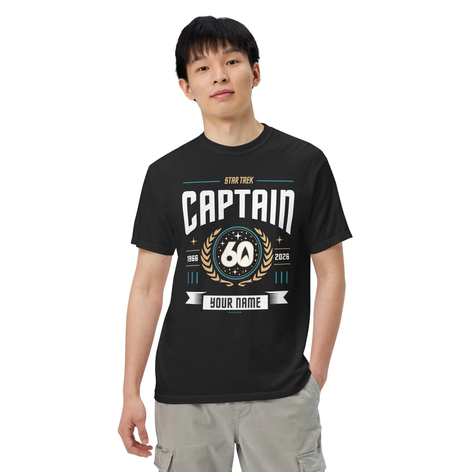 Star Trek Captain Personalized Name T-Shirt 60th Anniversary sold by MTV product image thumbnail 3