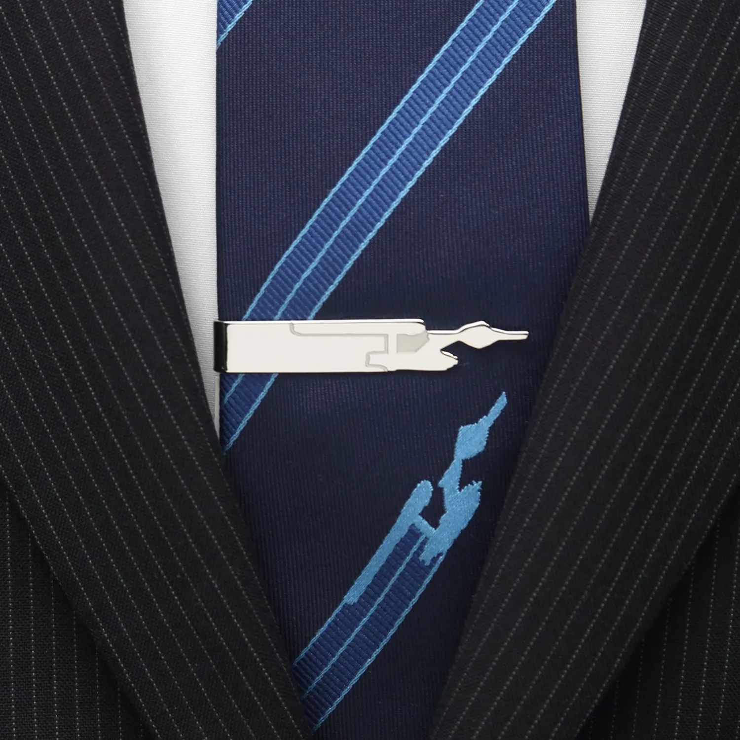 Star Trek Enterprise Silhouette Scored Metal Tie Bar sold by MTV product image thumbnail 2