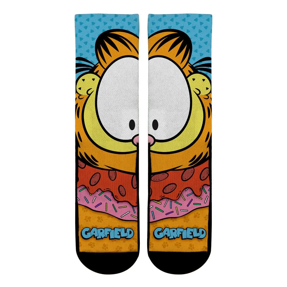 Garfield Split Face All Over Graphic Knit Crew Socks sold by MTV