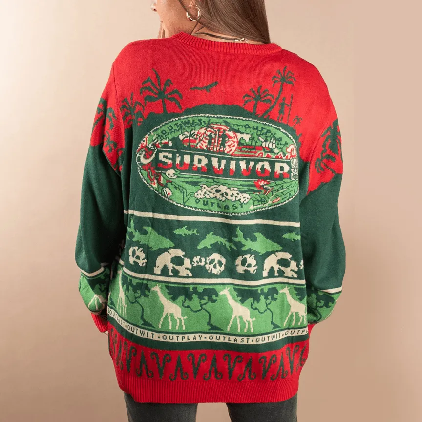 Survivor Mashup Logo Knitted Holiday Sweater sold by MTV product image thumbnail 4