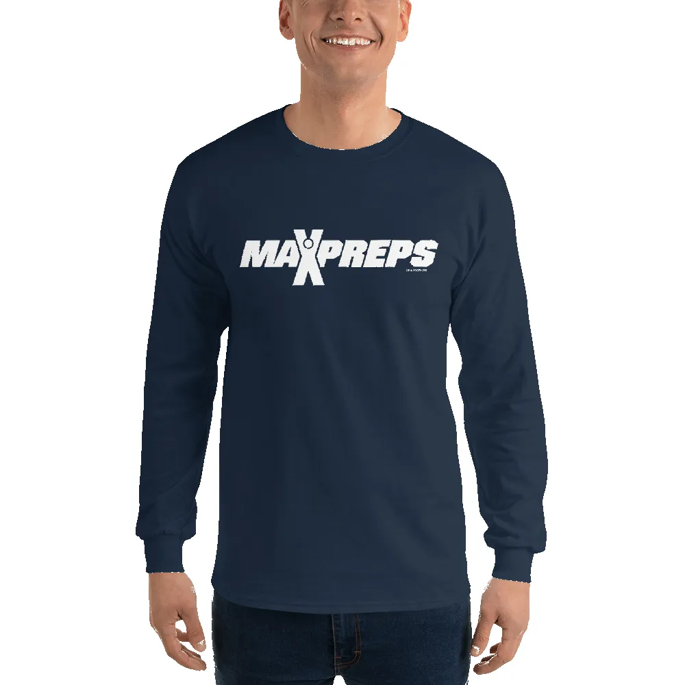 MaxPreps Logo White Adult Long Sleeve T-Shirt sold by MTV product image thumbnail 4
