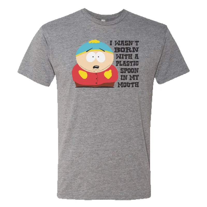 South Park Cartman Born with a Plastic Spoon Tri-Blend T-Shirt sold by MTV