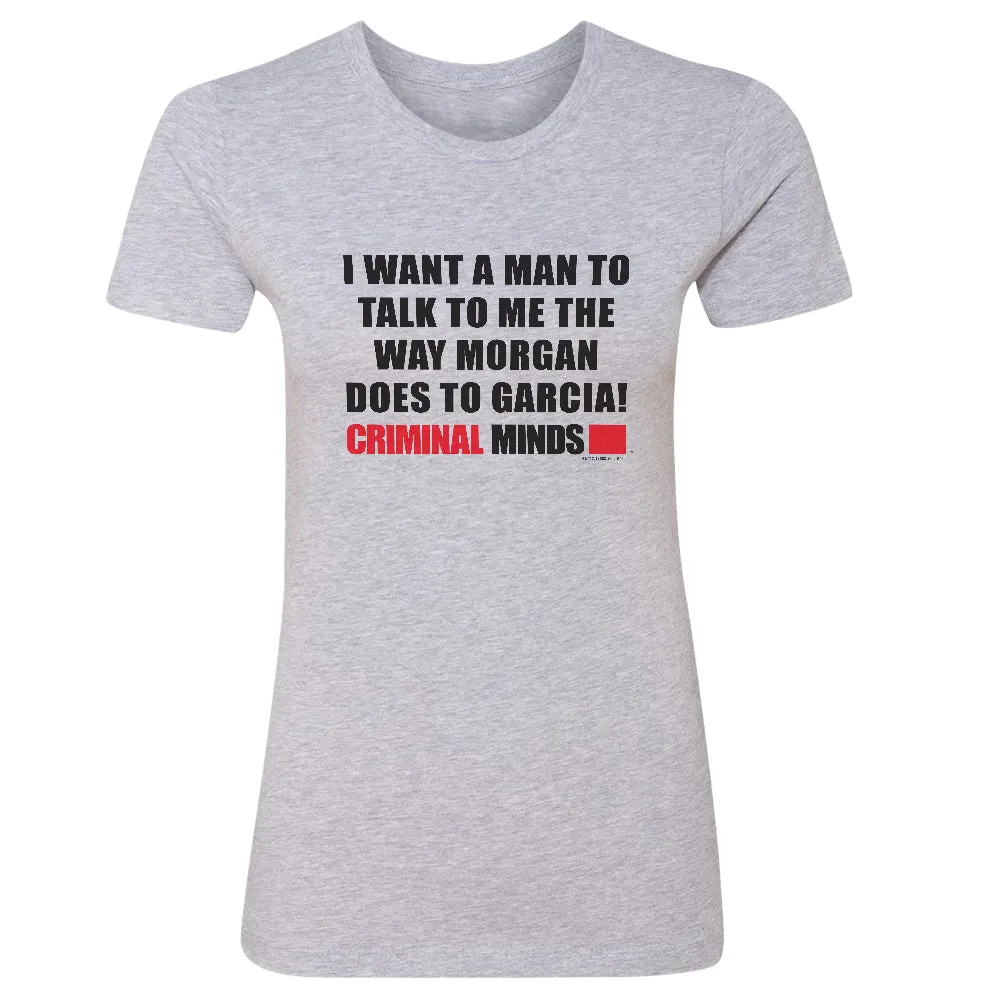 Criminal Minds Morgan and Garcia Women's Short Sleeve T-Shirt sold by MTV product image thumbnail 2