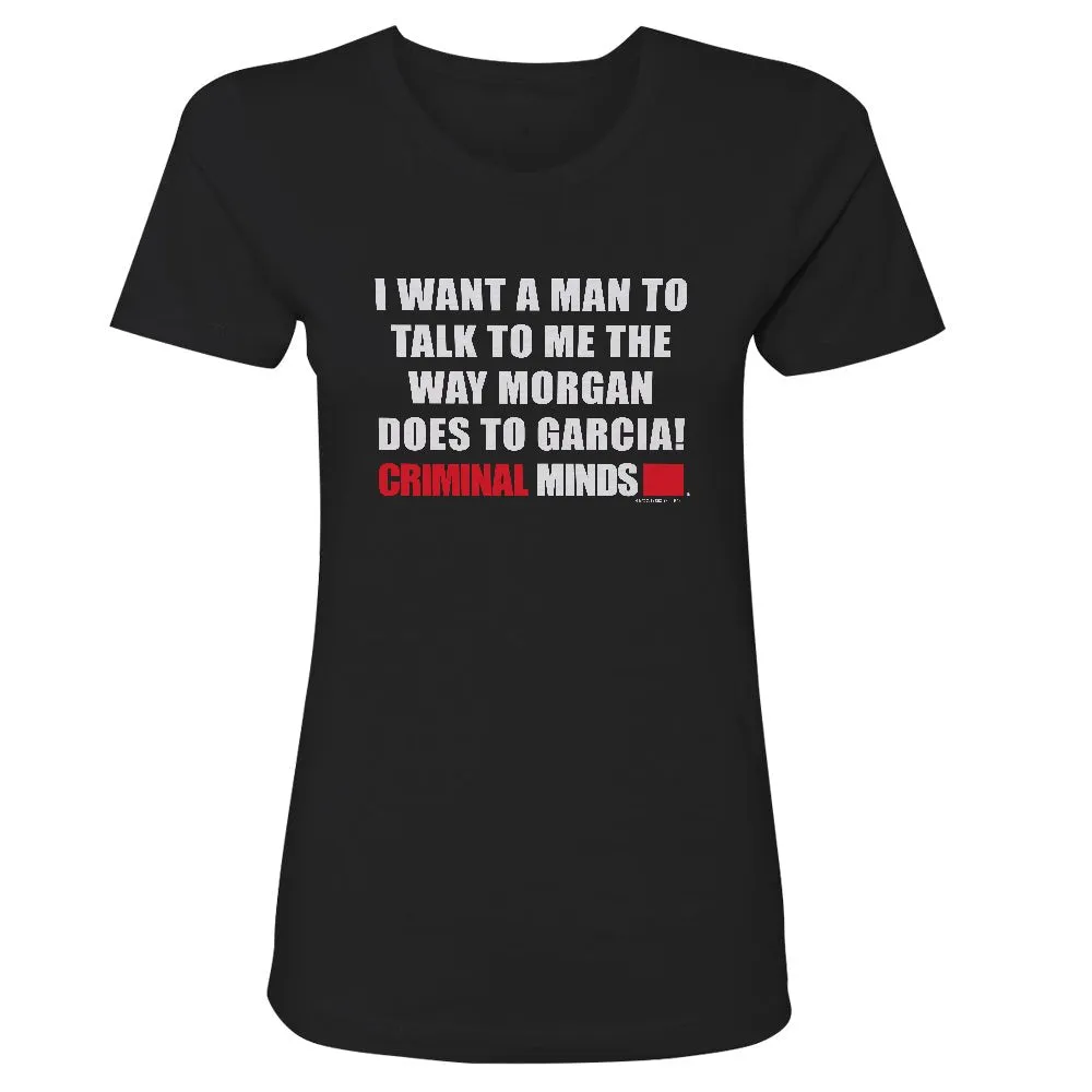 Criminal Minds Morgan and Garcia Women's Short Sleeve T-Shirt sold by MTV