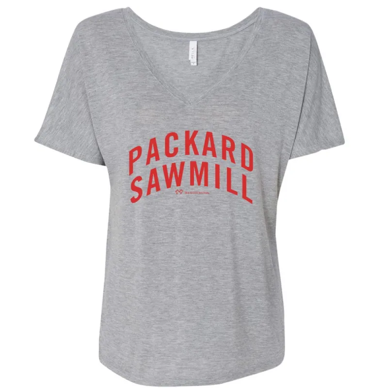 Twin Peaks Packard Sawmill Women's Relaxed V-Neck T-Shirt sold by MTV