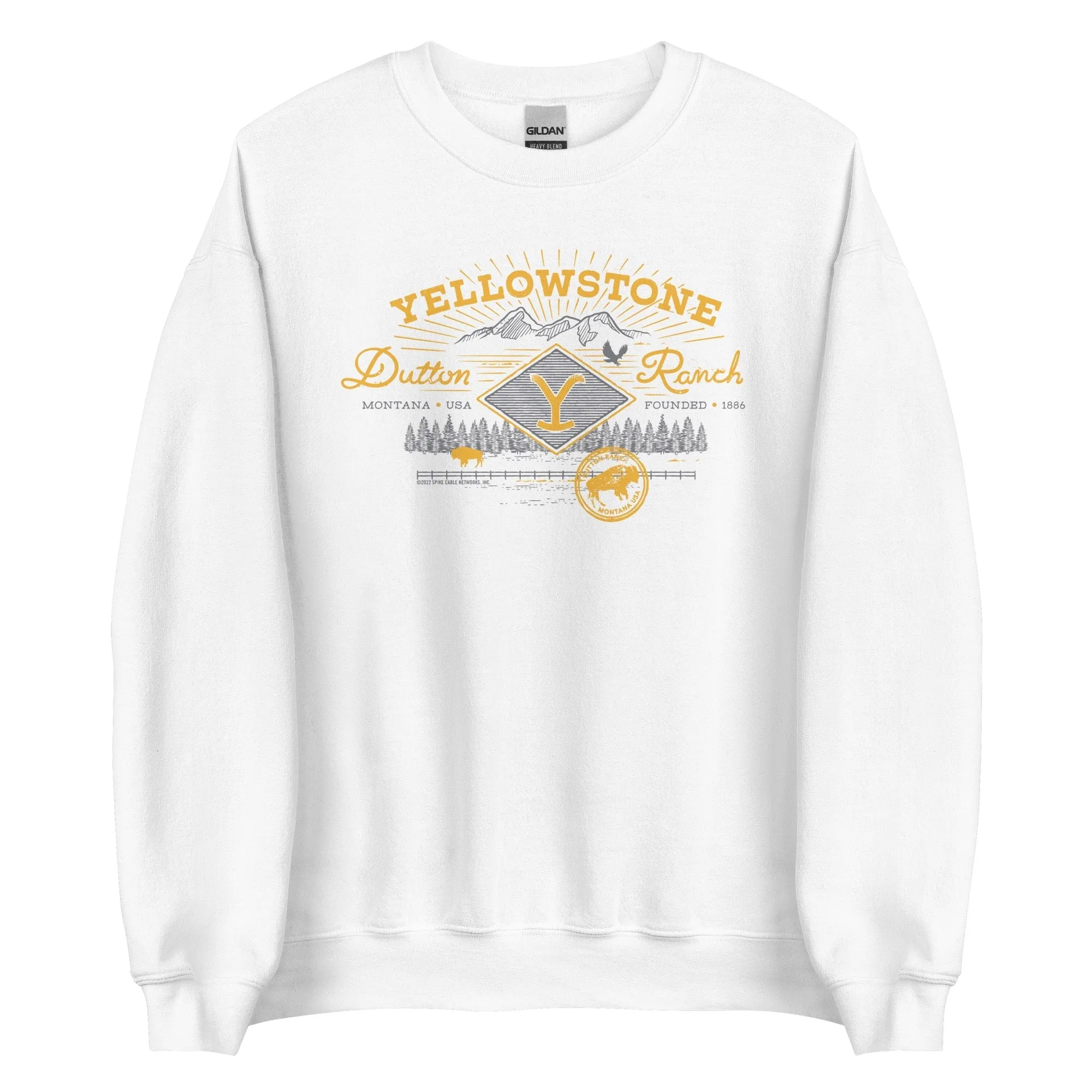 Yellowstone Dutton Ranch Scenery Fleece Crewneck Sweatshirt sold by MTV product image thumbnail 4