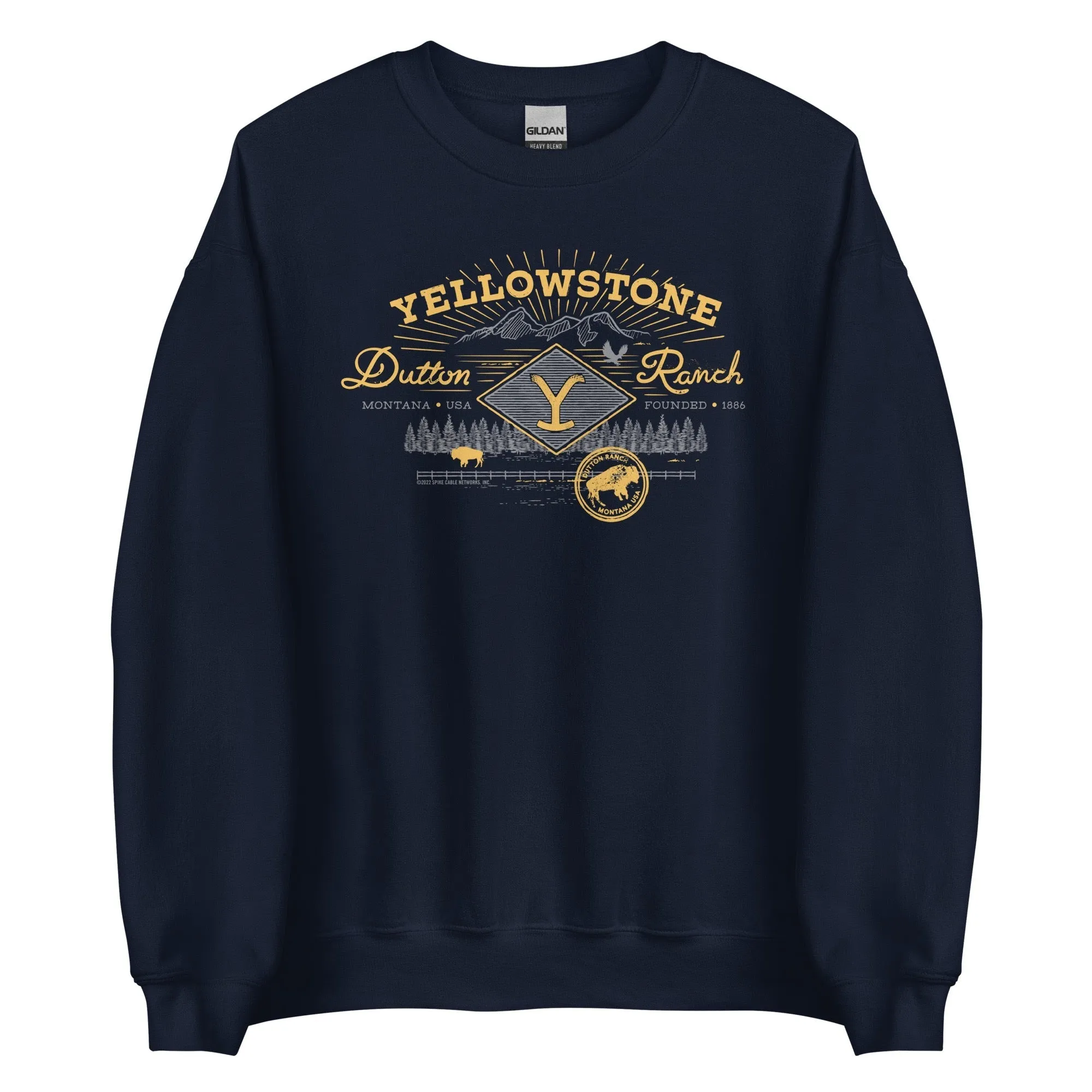 Yellowstone Dutton Ranch Scenery Fleece Crewneck Sweatshirt sold by MTV