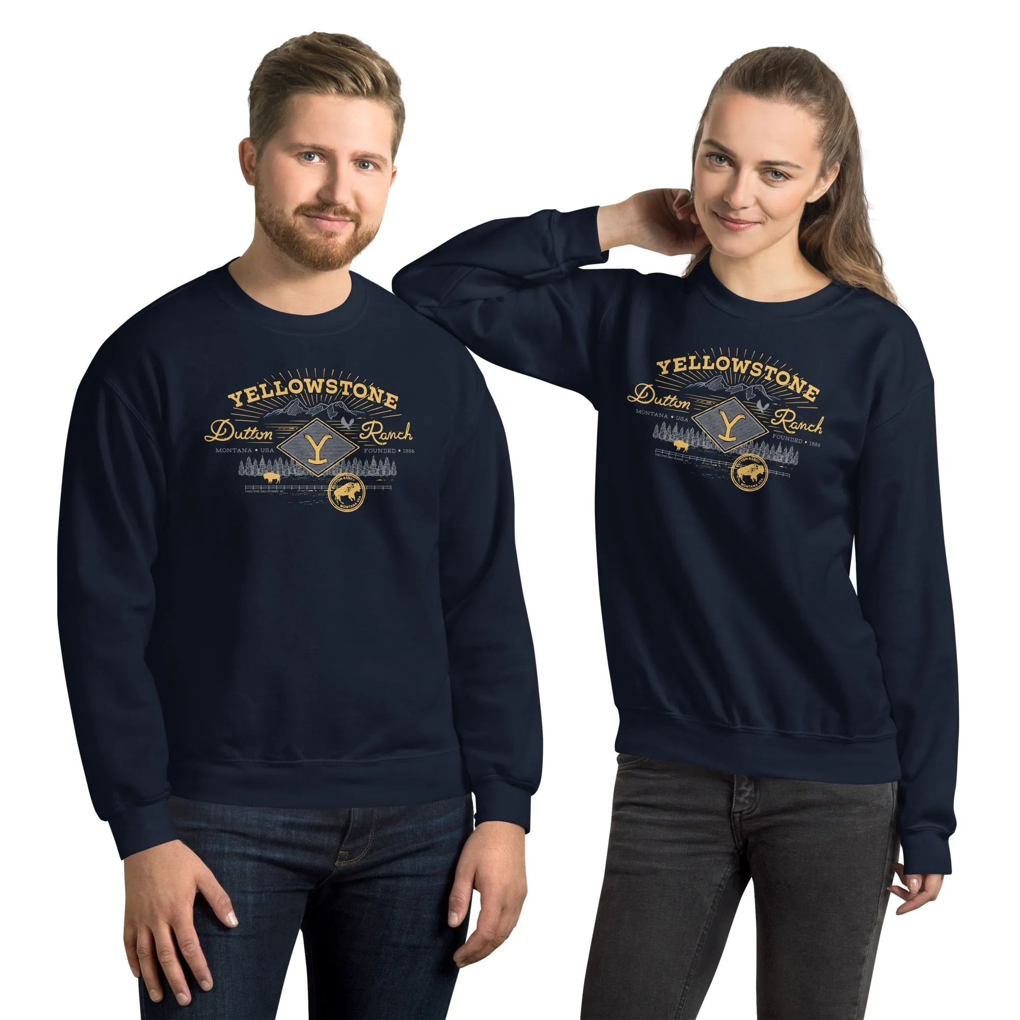 Yellowstone Dutton Ranch Scenery Fleece Crewneck Sweatshirt sold by MTV product image thumbnail 5