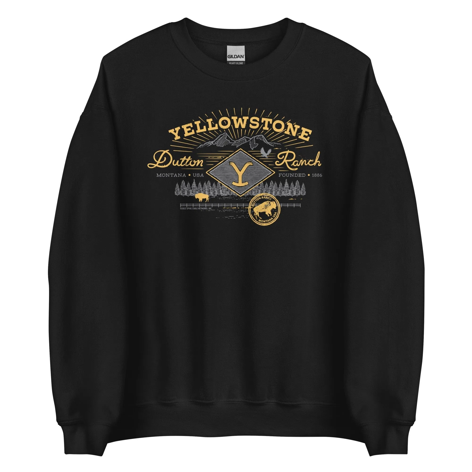Yellowstone Dutton Ranch Scenery Fleece Crewneck Sweatshirt sold by MTV product image thumbnail 3