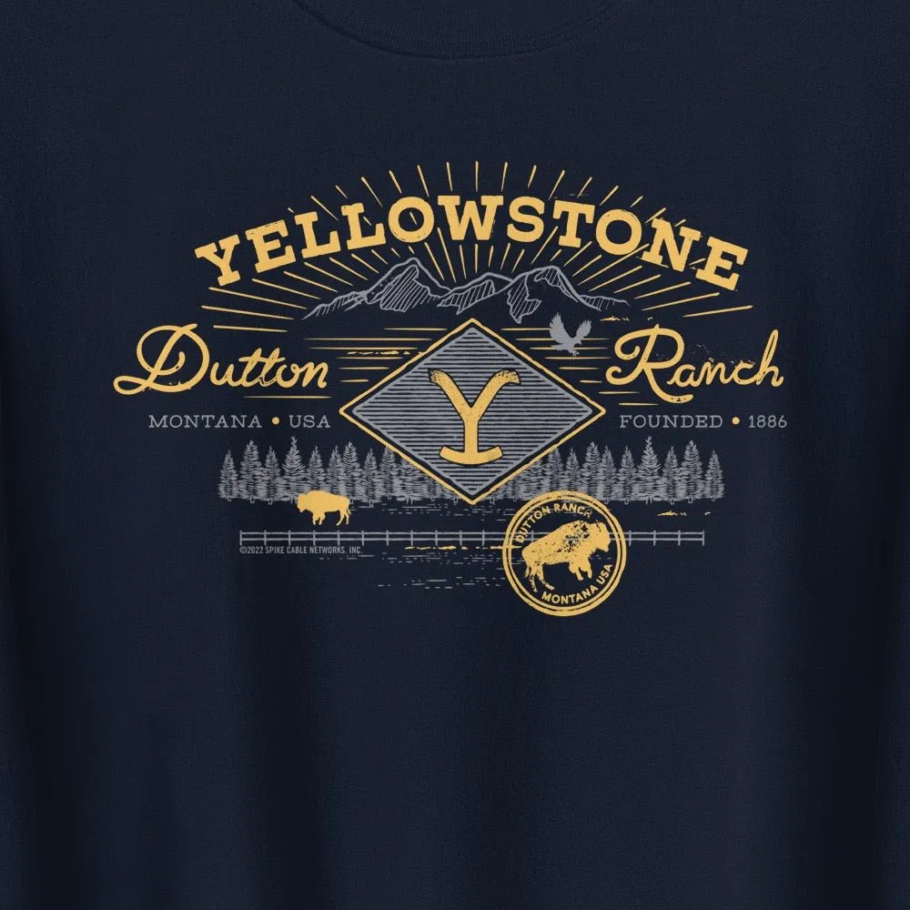 Yellowstone Dutton Ranch Scenery Fleece Crewneck Sweatshirt sold by MTV product image thumbnail 2