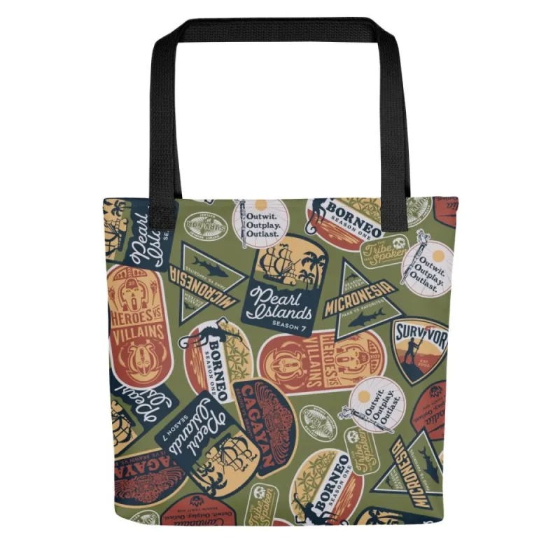 Survivor Seasons Pattern Tote Bag sold by MTV