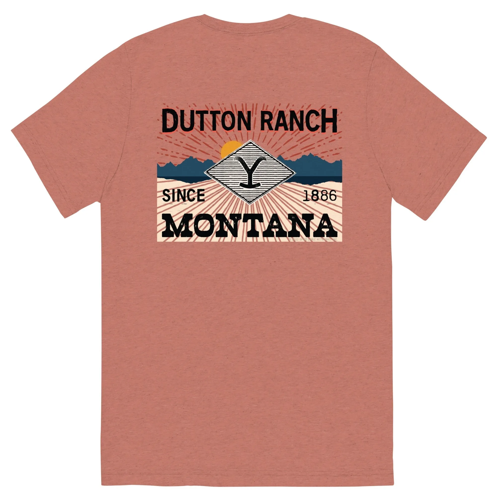 Yellowstone Dutton Ranch Montana Tri-Blend Short Sleeve T-Shirt sold by MTV product image thumbnail 2