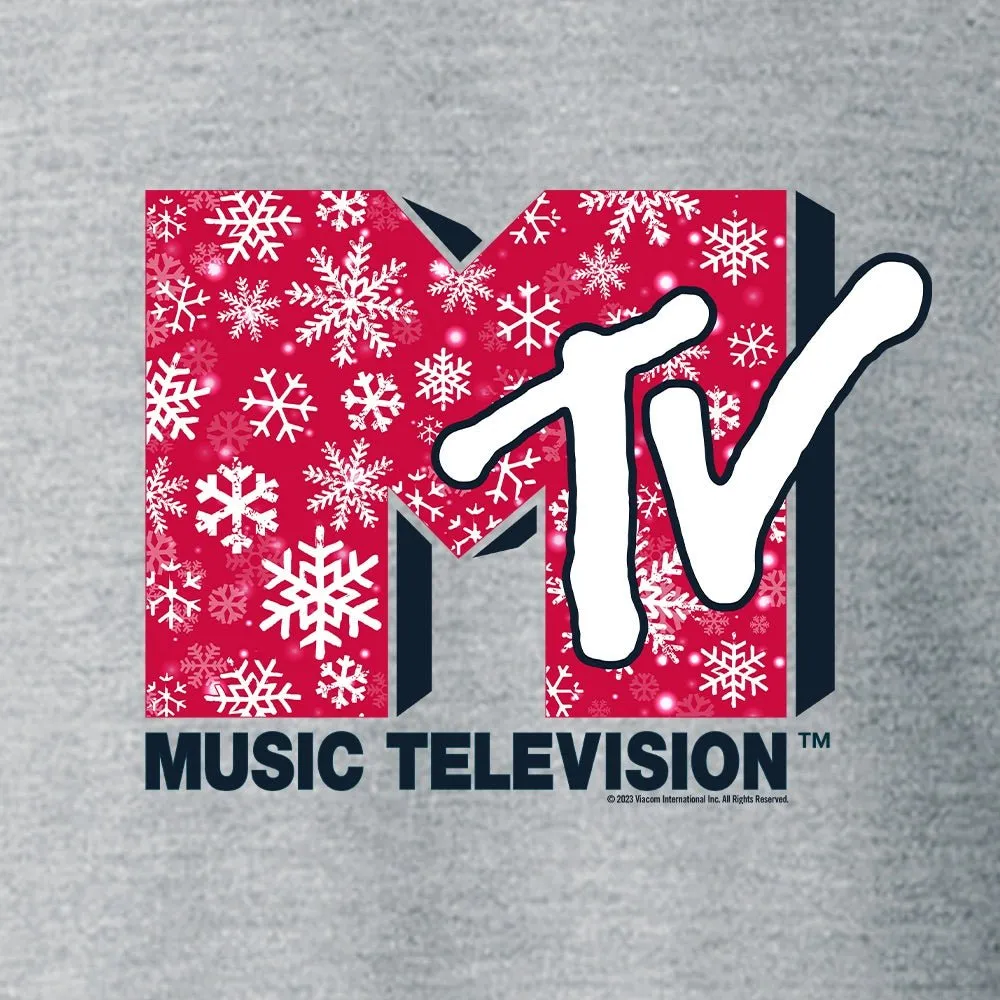 MTV Gear Snowflake Logo Fleece Crewneck Sweatshirt sold by MTV product image thumbnail 3