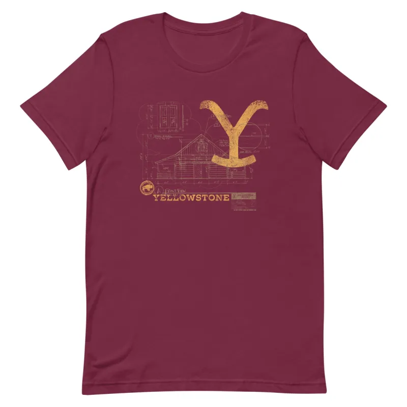 Yellowstone Historic Blueprint T-Shirt sold by MTV