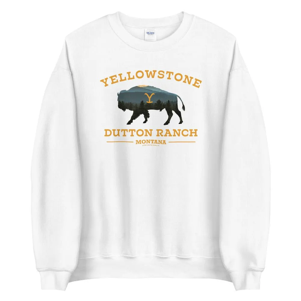 Yellowstone Dutton Ranch Bison Fleece Crewneck Sweatshirt sold by MTV