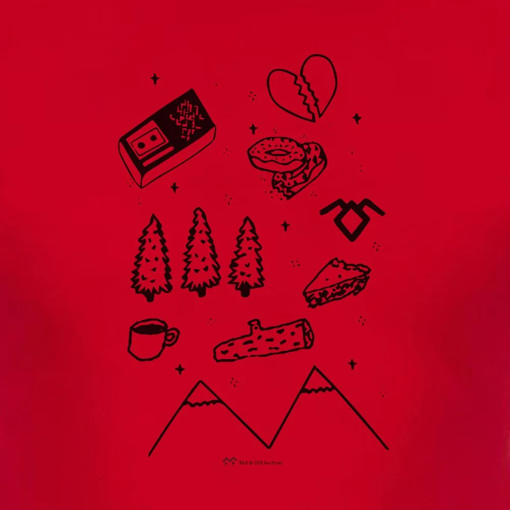 Twin Peaks TP Icons Adult Short Sleeve T-Shirt sold by MTV product image thumbnail 2