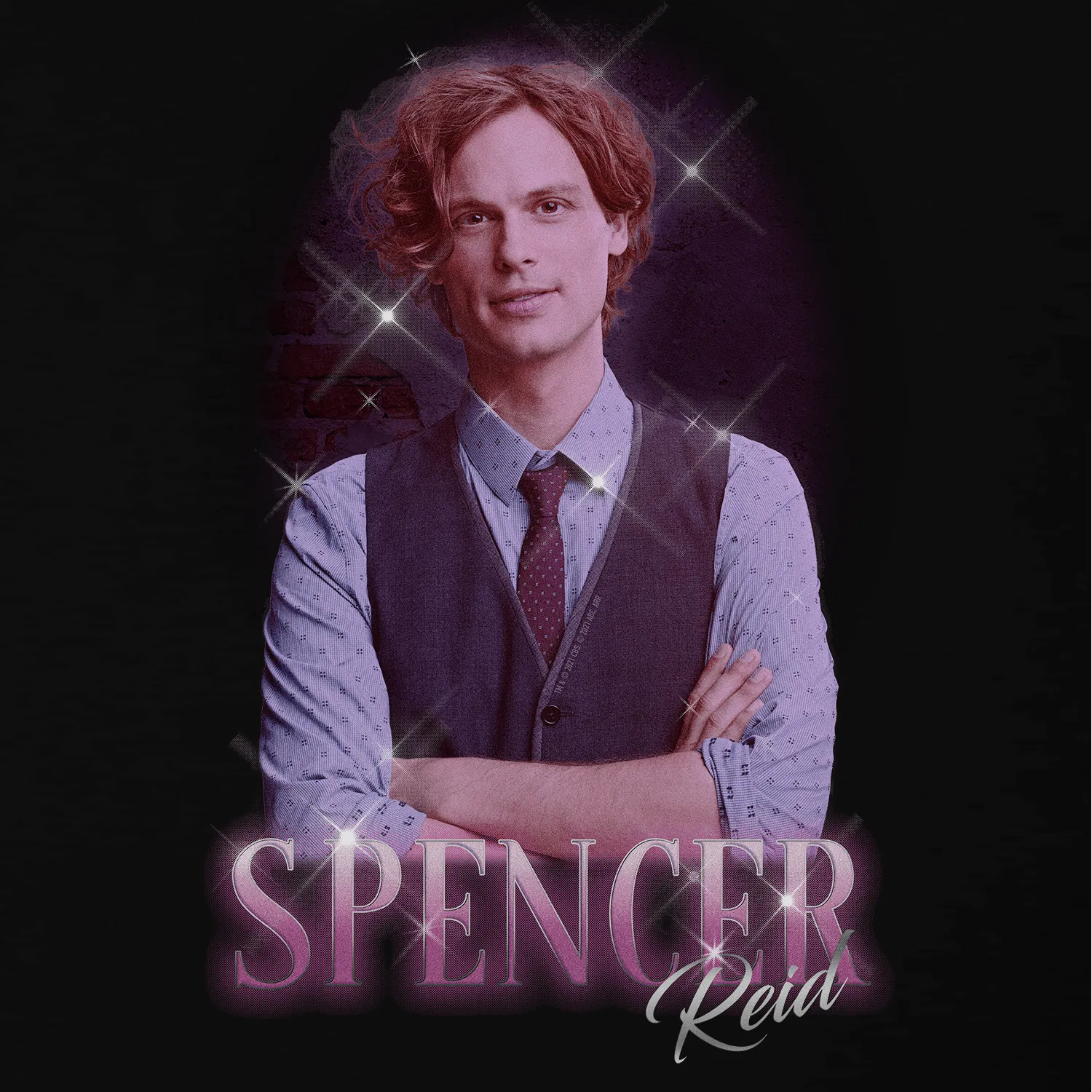 Criminal Minds Vintage Spencer Reid Adult Short Sleeve T-Shirt sold by MTV product image thumbnail 2