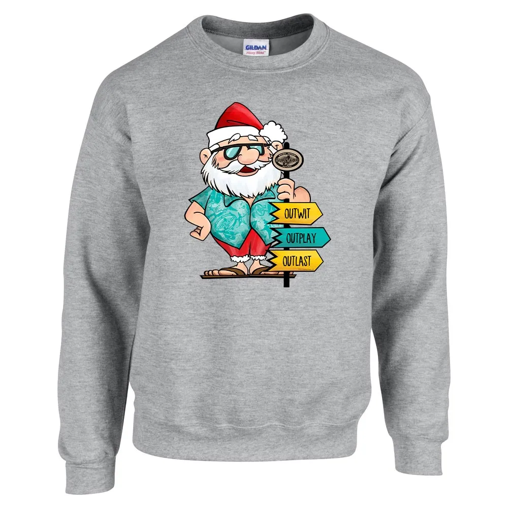 Survivor Tropical Santa Fleece Crewneck Sweatshirt sold by MTV