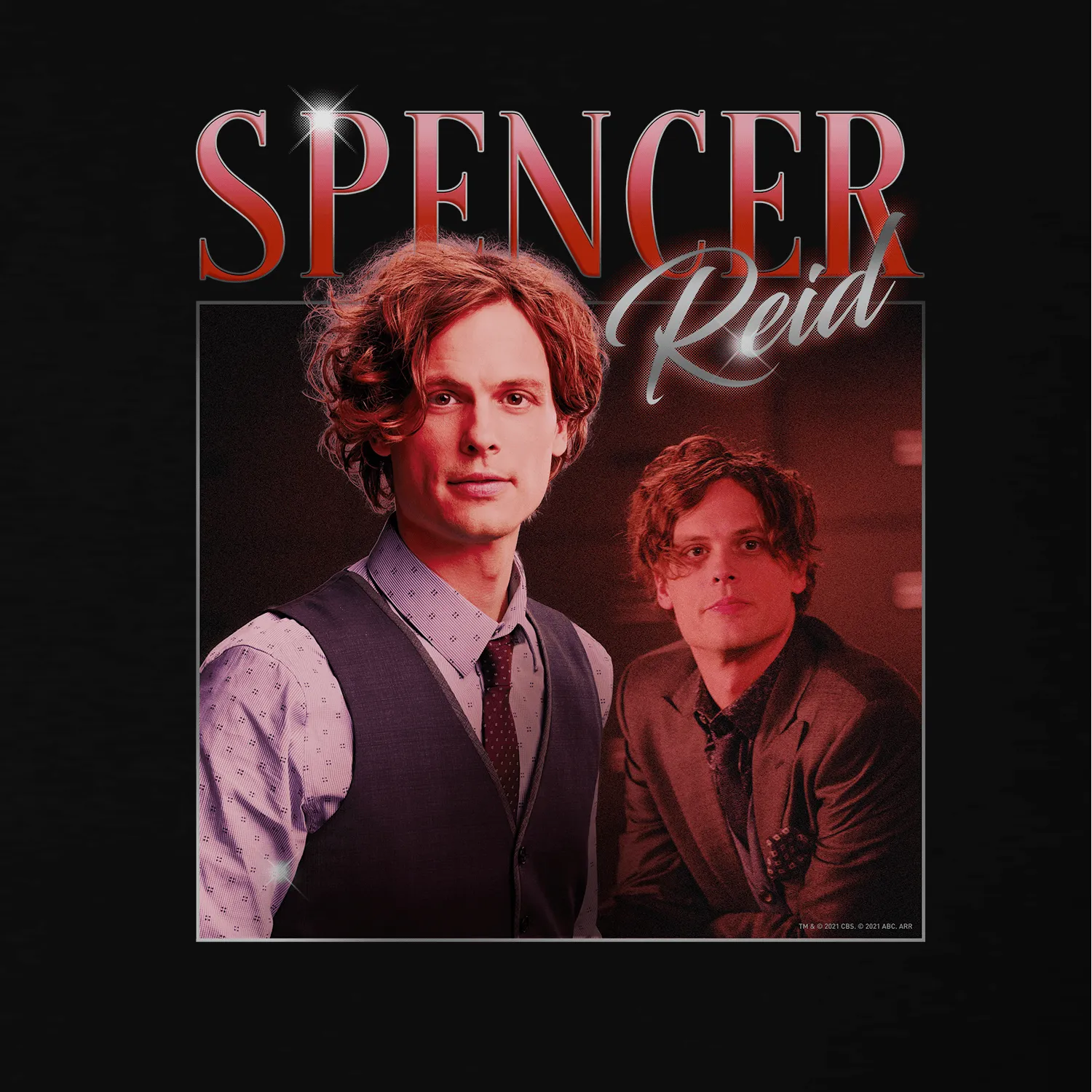 Criminal Minds 80's Spencer Reid Adult Short Sleeve T-Shirt sold by MTV product image thumbnail 2