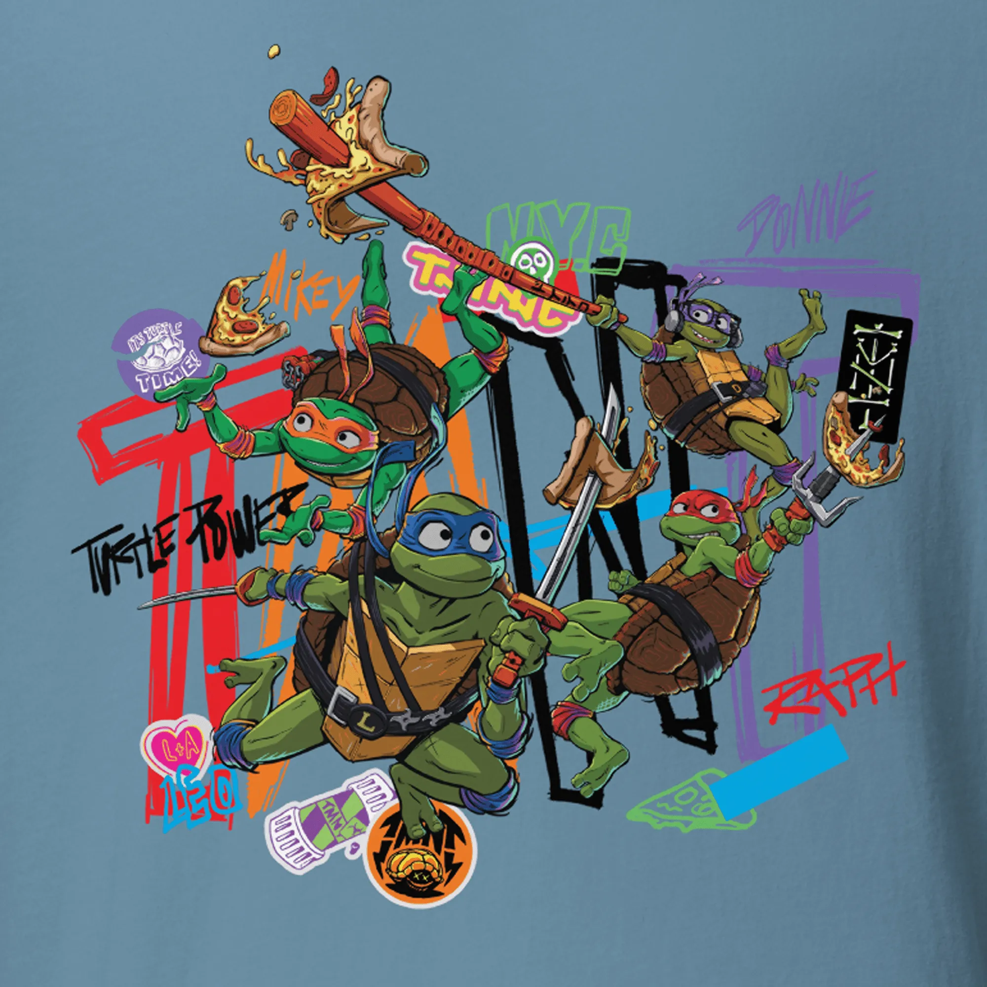 Teenage Mutant Ninja Turtles: Mutant Mayhem Turtle Power Adult Short Sleeve T-Shirt sold by MTV product image thumbnail 2