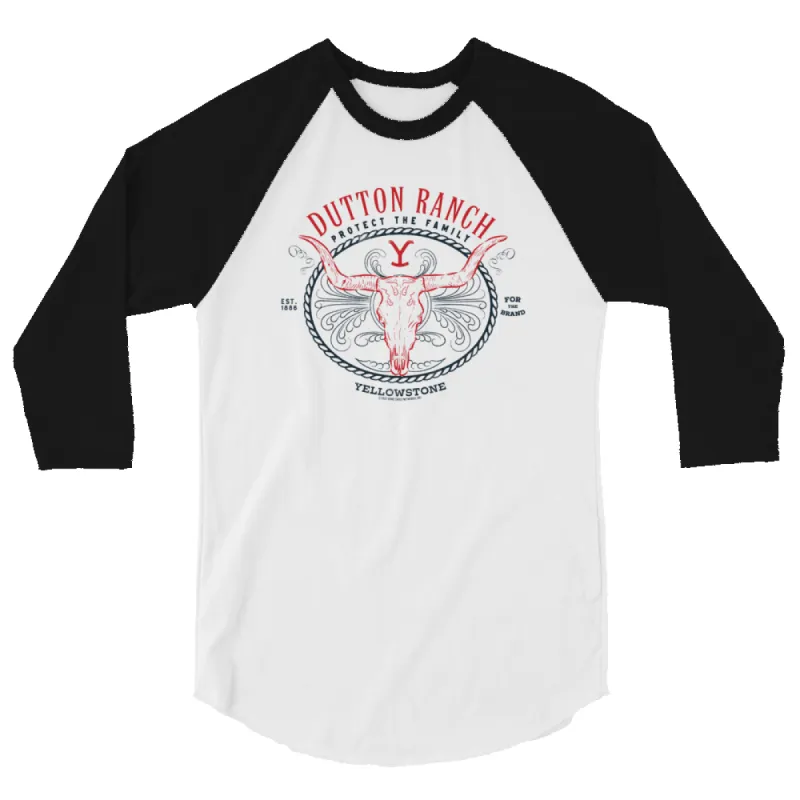 Yellowstone Dutton Ranch Protect the Family Raglan T-Shirt sold by MTV