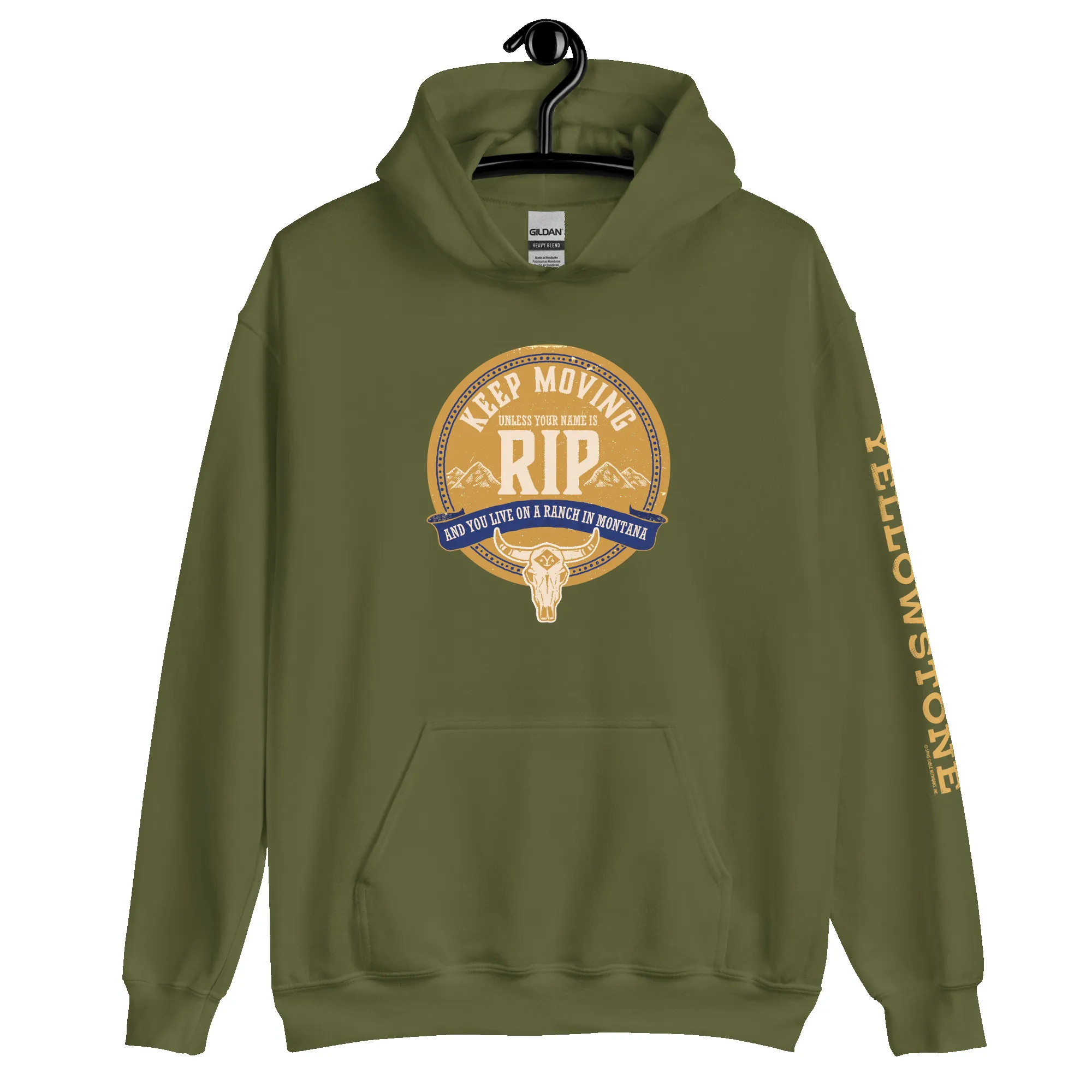 Yellowstone Keep Moving Unless You Are Rip Hooded Sweatshirt sold by MTV