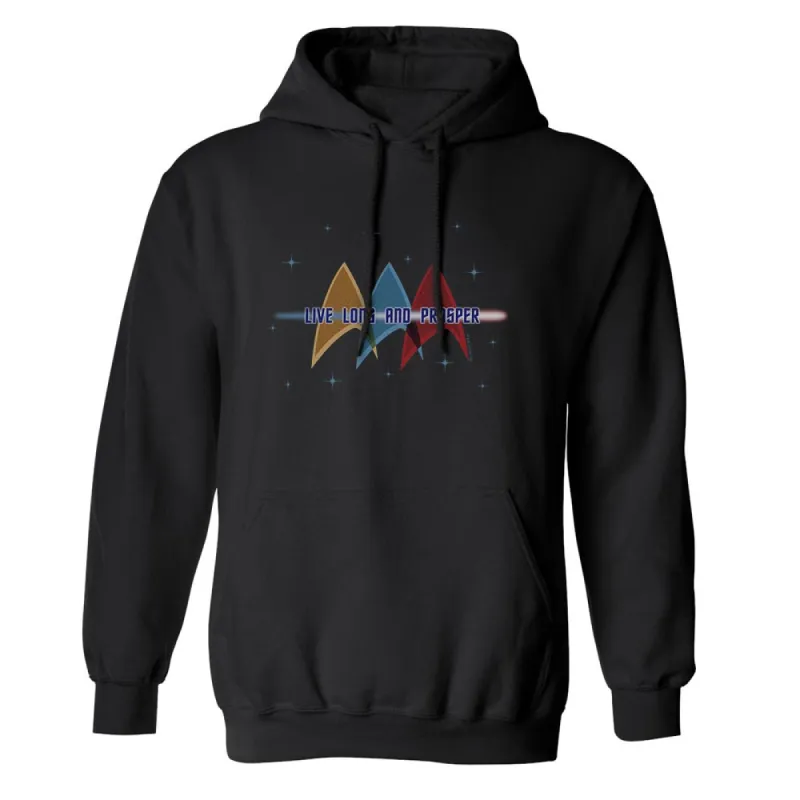 Star Trek: The Original Series Live Long and Prosper Deltas Fleece Hooded Sweatshirt sold by MTV