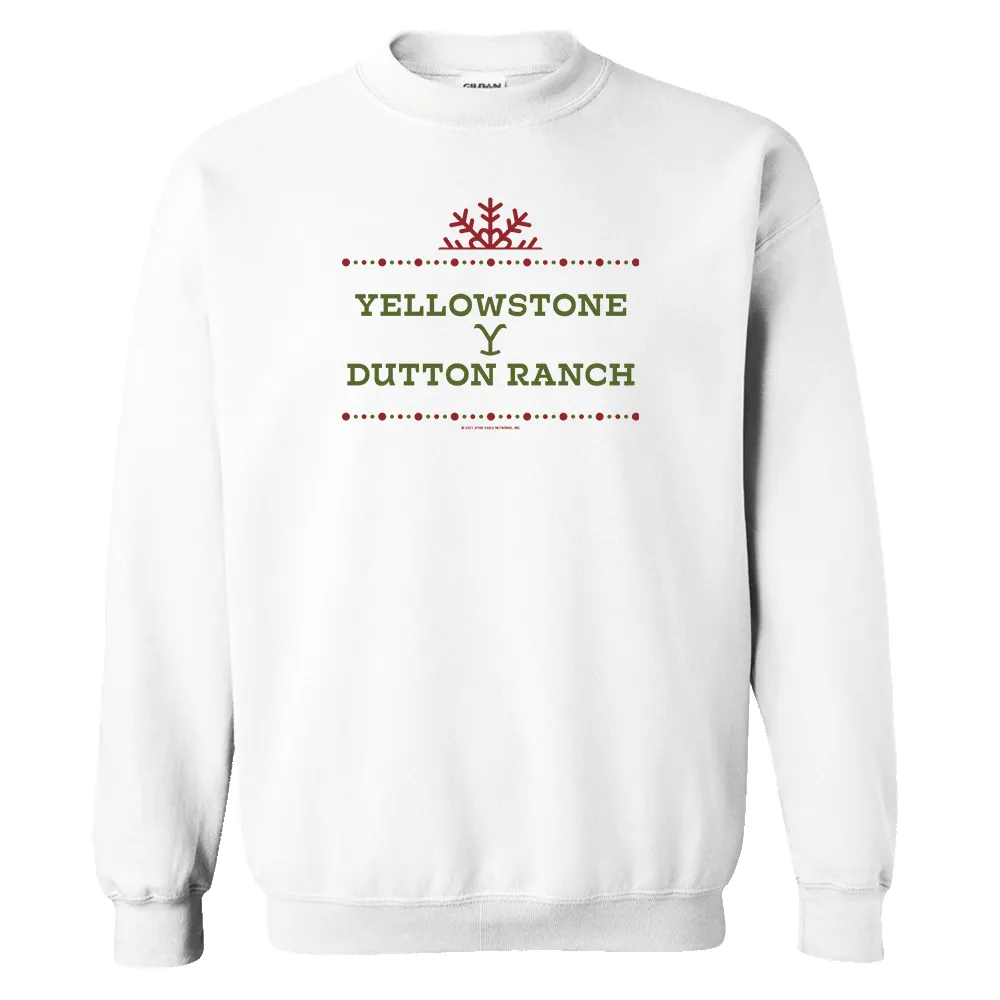 Yellowstone Dutton Ranch Holiday Logo Fleece Crewneck Sweatshirt sold by MTV