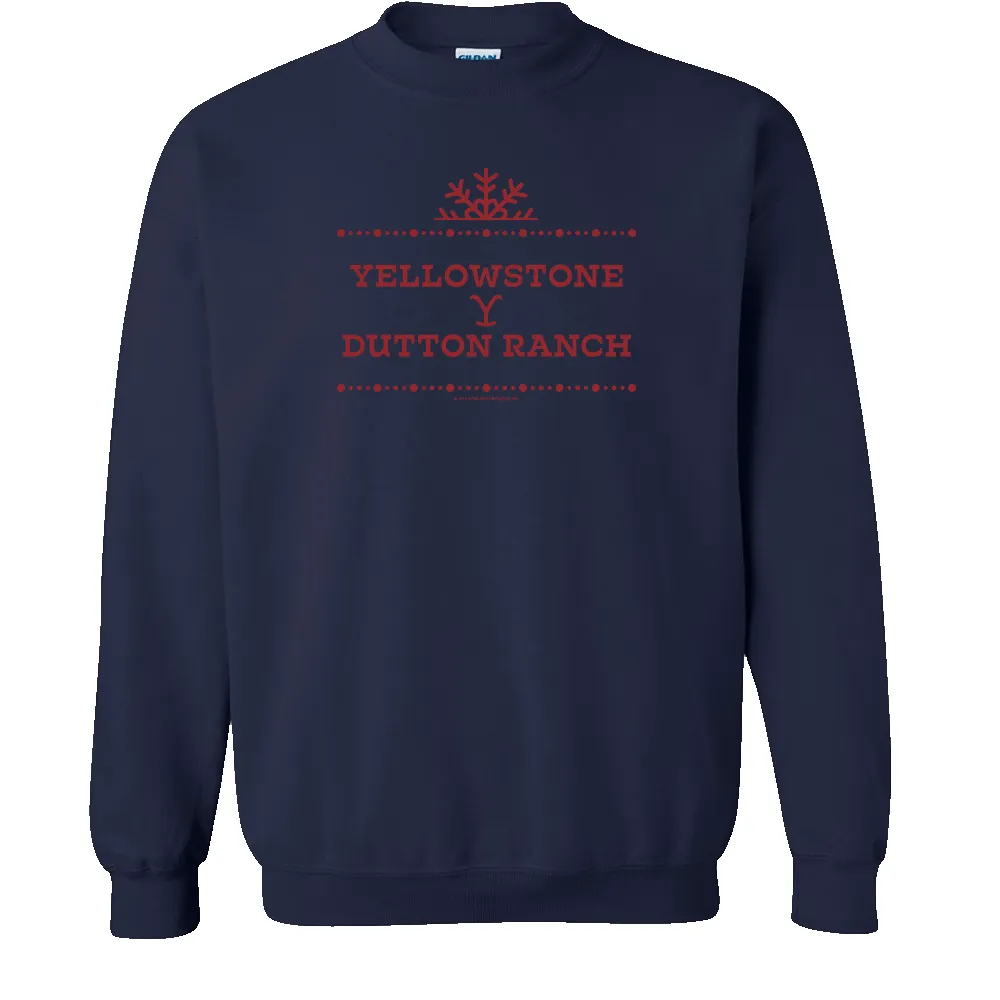 Yellowstone Dutton Ranch Holiday Logo Fleece Crewneck Sweatshirt sold by MTV product image thumbnail 4