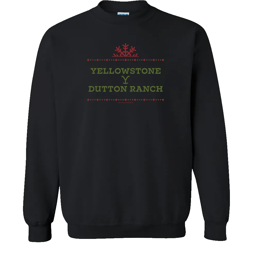 Yellowstone Dutton Ranch Holiday Logo Fleece Crewneck Sweatshirt sold by MTV product image thumbnail 3