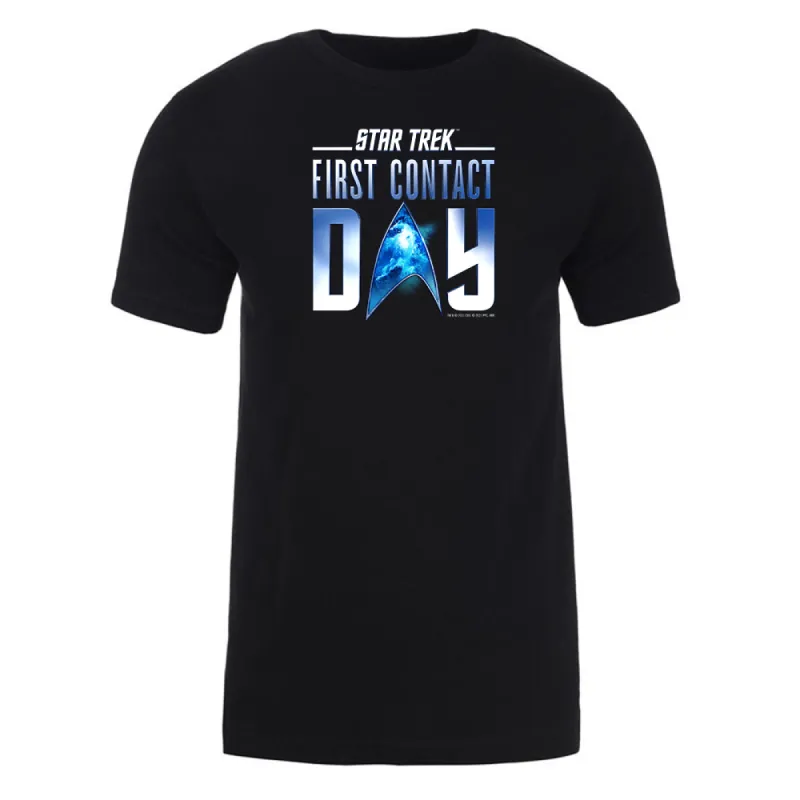 Star Trek: First Contact Day Nebula Logo Adult Short Sleeve T-Shirt sold by MTV