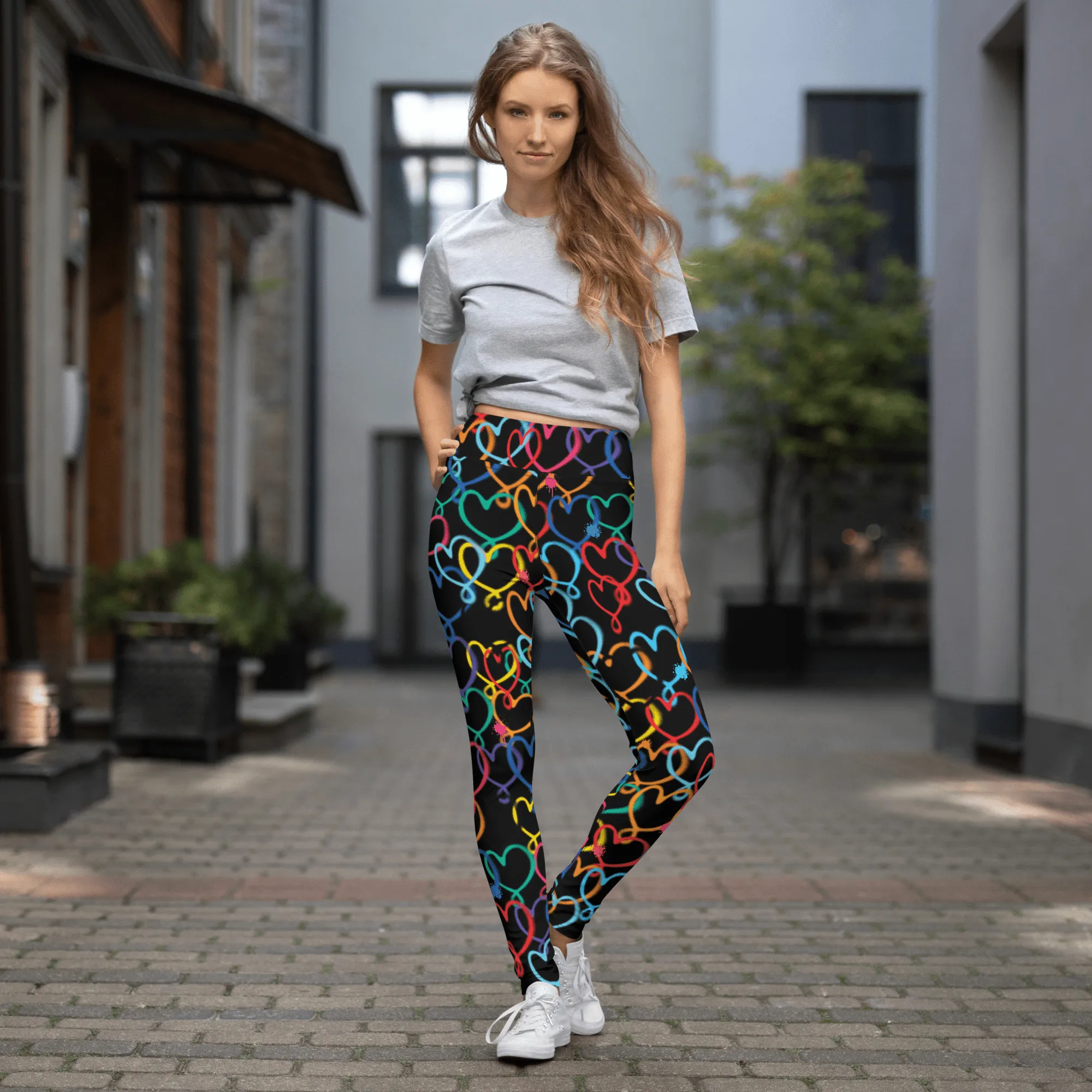 JoJo Siwa Hearts High-Waisted Leggings sold by MTV product image thumbnail 2