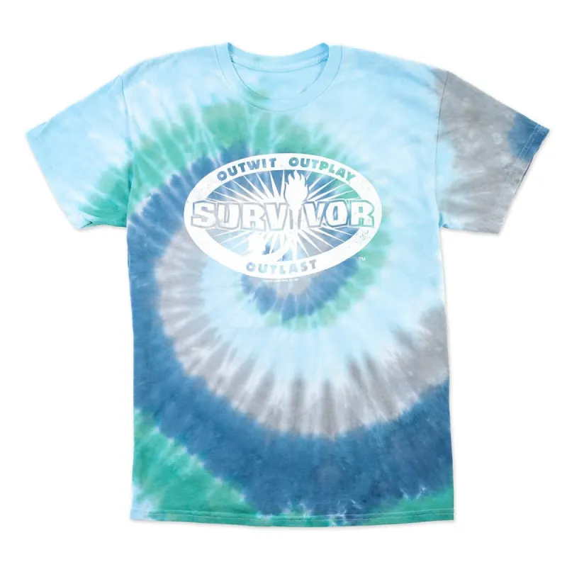 Survivor Premium Blue Tie Dye Shirt made by MTV