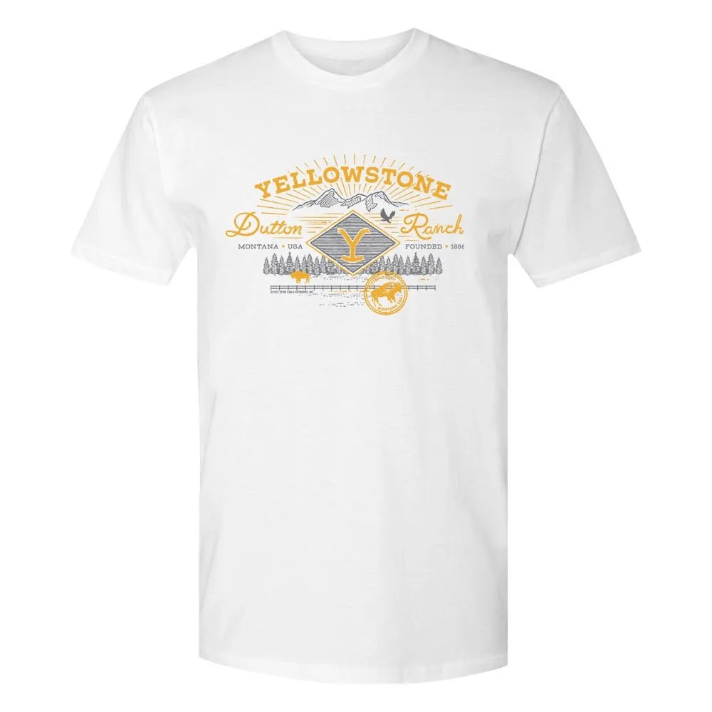 Yellowstone Dutton Ranch Scenery Adult Short Sleeve T-Shirt sold by MTV product image thumbnail 5