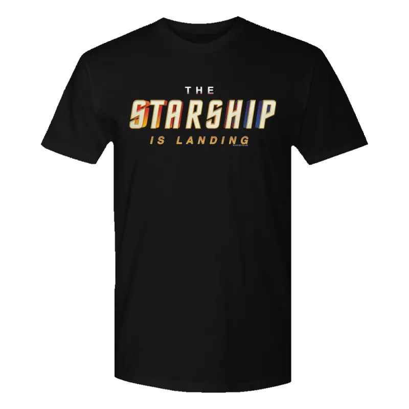 Star Trek The Starship Is Landing Adult Short Sleeve T-Shirt sold by MTV