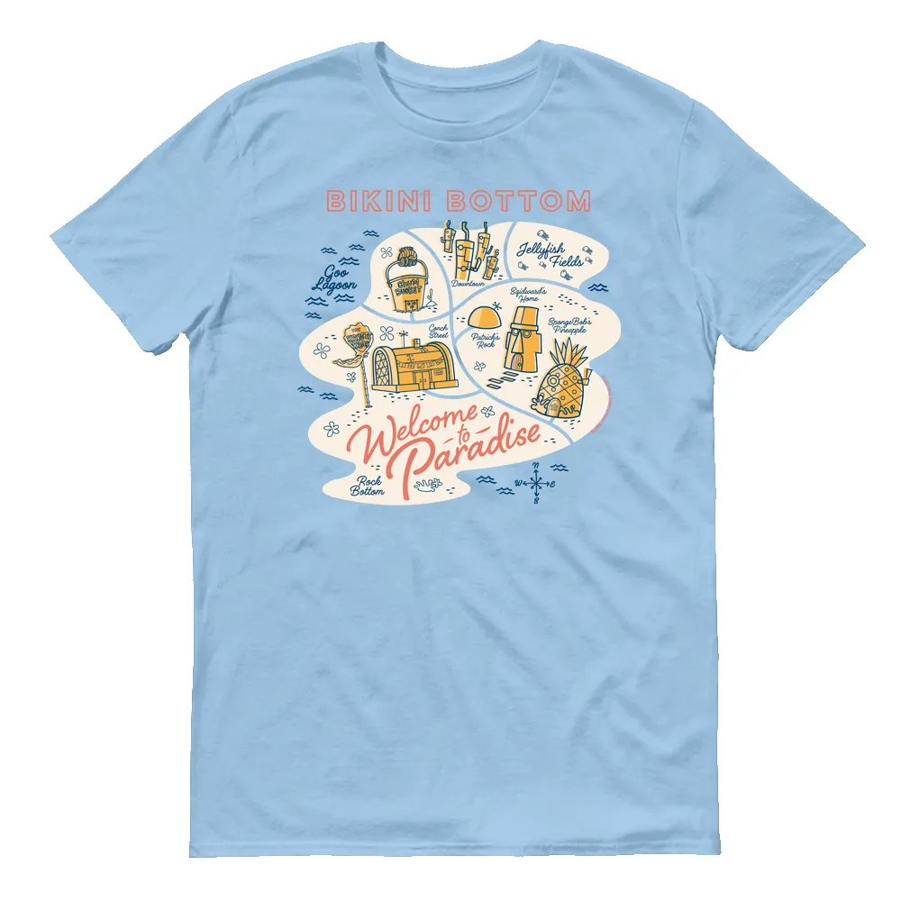 SpongeBob SquarePants Welcome to Paradise Adult Short Sleeve T-Shirt sold by MTV product image thumbnail 3