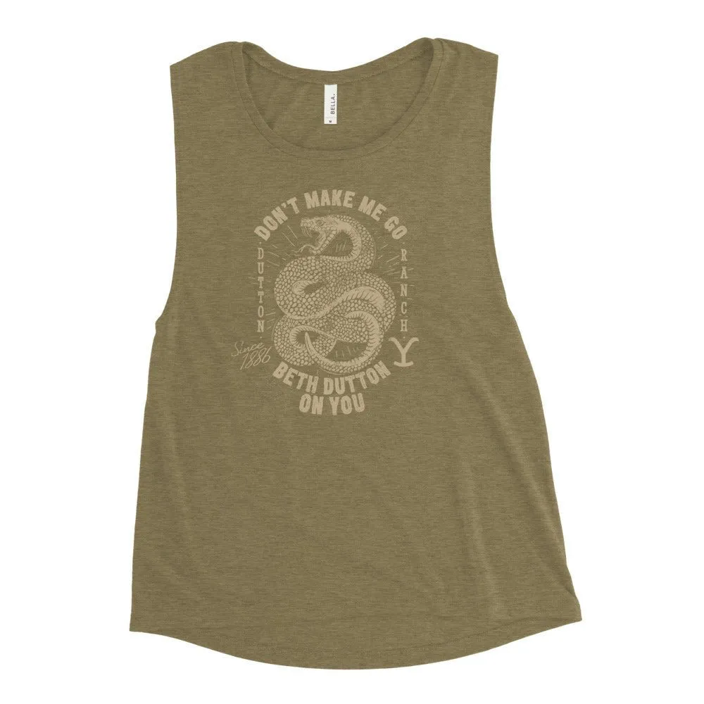 Yellowstone Snake Beth Dutton On You Women's Muscle Tank Top sold by MTV