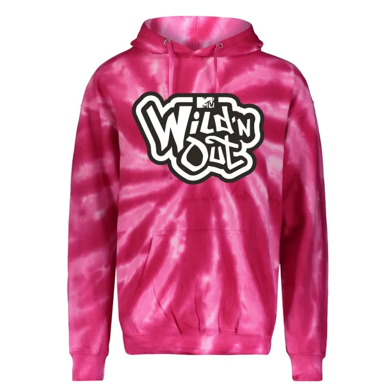 Wild 'N Out Pink Tie Dye Hooded Sweatshirt sold by MTV