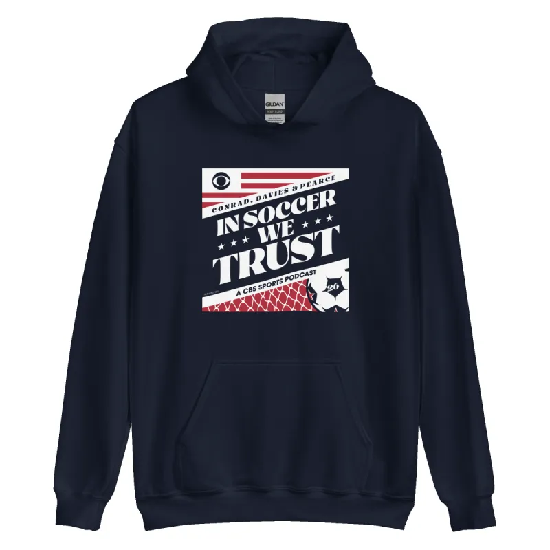 In Soccer We Trust Podcast Key Art Hooded Sweatshirt sold by MTV